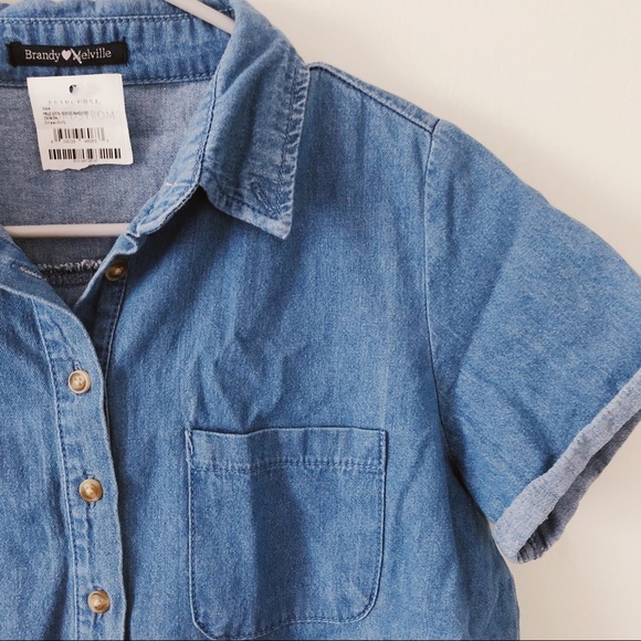 SOLD NWT Brandy Melville Payton Denim Top - Picture 5 of 7